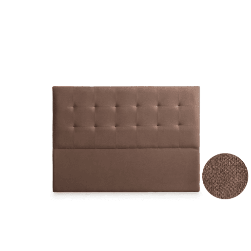 Cabeceira Estofada ATENEA Aqualine 160x120x8 cm - CHOCOLATE - Moonia