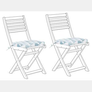 Conjunto de 2 almofadas de cadeira para jardim FIJI 29 x 38 cm Azul