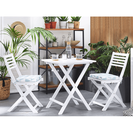 Conjunto de 2 almofadas de cadeira para jardim FIJI 29 x 38 cm Azul