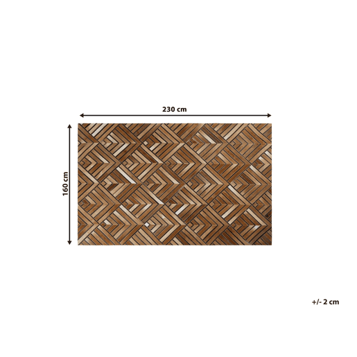 Tapete TEKIR Castanho 160 x 230 cm Pele Tapete TEKIR Castanho 160 x 230 cm Pele