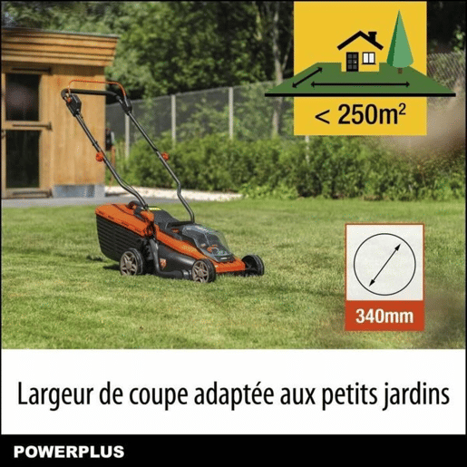 Lawn Mower Powerplus Dual Power 4Ah battery 20 V Lawn Mower Powerplus Dual Power 4Ah battery 20 V