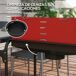 Barbacoa de Carbón Metal, Madera de Pino Barbacoa de Carbón Metal, Madera de Pino Rojo