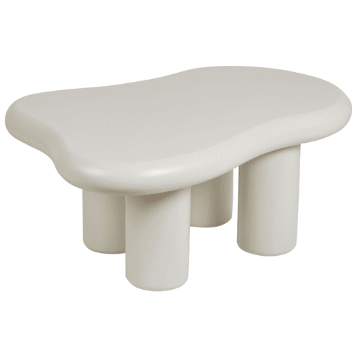 Mesa de centro ONDLE Branco creme