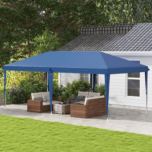 Outsunny Tenda Dobrável 6x3 Tenda de Jardim Portátil com Bolsa de Transporte Tecido Oxford Estrutura de Aço para Exterior Festas Acampamento Azul Outsunny Tenda Dobrável 6x3 Tenda de Jardim Portátil com Bolsa de Transporte Tecido Oxford Estrutura de Aço para Exterior Festas Acampamento Azul