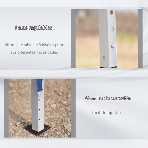 Outsunny Tenda Dobrável 6x3 Tenda de Jardim Portátil com Bolsa de Transporte Tecido Oxford Estrutura de Aço para Exterior Festas Acampamento Azul Outsunny Tenda Dobrável 6x3 Tenda de Jardim Portátil com Bolsa de Transporte Tecido Oxford Estrutura de Aço para Exterior Festas Acampamento Azul