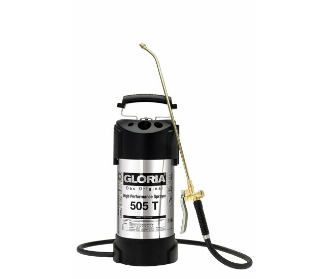 Pulverizador a presión para jardín gloria 505t acero inoxidable latón 6 bar 5 l