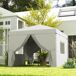 Carpa Plegable Acero, Tela Oxford 300x300 Carpa Plegable Acero, Tela Oxford 300x300 Blanco