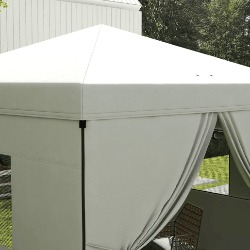 Outsunny Tenda Dobrável 3x3 m Tenda de Jardim com 4 Paredes Laterais 2 Janelas de Malha Altura Ajustável Bolsa de Transporte Impermeável e Anti-UV para Campismo Festas Branco Outsunny Tenda Dobrável 3x3 m Tenda de Jardim com 4 Paredes Laterais 2 Janelas de Malha Altura Ajustável Bolsa de Transporte Impermeável e Anti-UV para Campismo Festas Branco