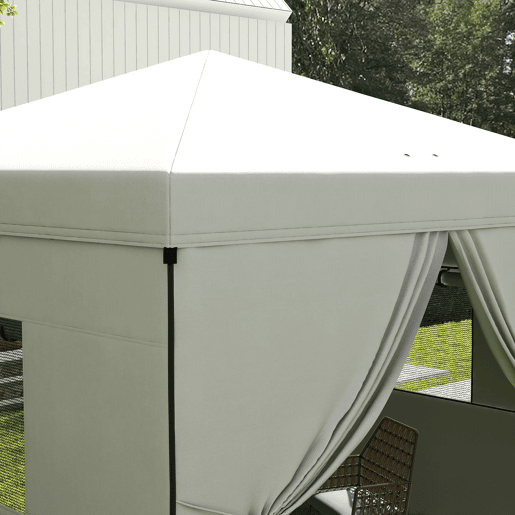 Outsunny Tenda Dobrável 3x3 m Tenda de Jardim com 4 Paredes Laterais 2 Janelas de Malha Altura Ajustável Bolsa de Transporte Impermeável e Anti-UV para Campismo Festas Branco Outsunny Tenda Dobrável 3x3 m Tenda de Jardim com 4 Paredes Laterais 2 Janelas de Malha Altura Ajustável Bolsa de Transporte Impermeável e Anti-UV para Campismo Festas Branco