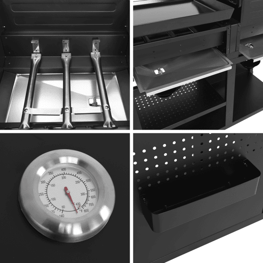 VESUVIO Duo barbecue a gás - 3 queimadores + plancha 3 queimadores