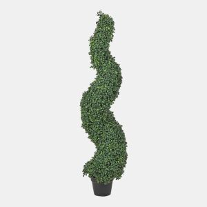Planta artificial BOXWOOD SPIRAL TREE 120 cm Verde