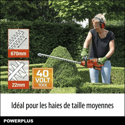 Corta-sebes Powerplus 67 cm 40 V Corta-sebes Powerplus 67 cm 40 V