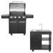 Cocina exterior modular FYRA - 4 quemadores Cocina exterior modular FYRA - 4 quemadores Negro