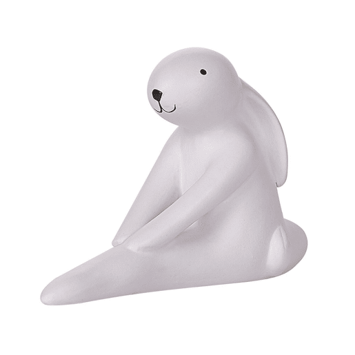 Conjunto de 3 figuras Lebre BREST Cerâmica Branco