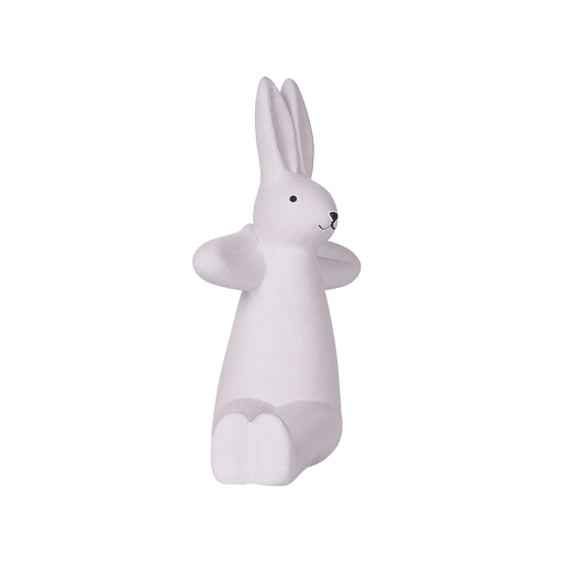 Conjunto de 3 figuras Lebre BREST Cerâmica Branco
