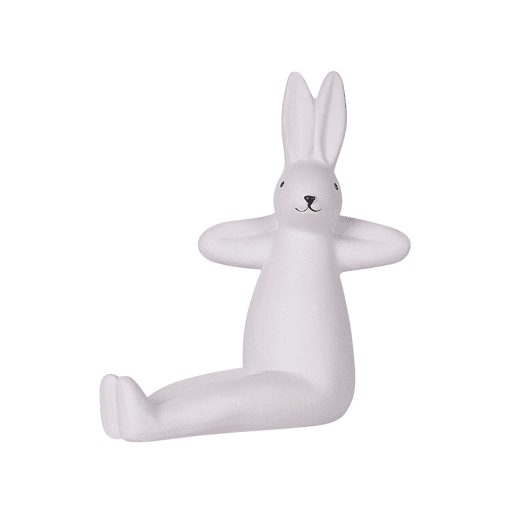 Conjunto de 3 figuras Lebre BREST Cerâmica Branco
