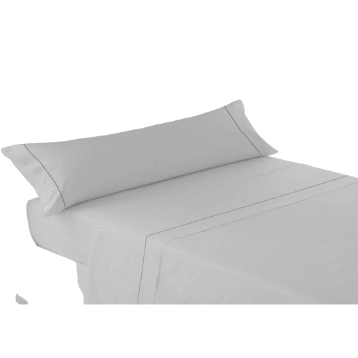 Conjunto de lençóis lisos de três peças Cinza 105cm cama Donegal Collections