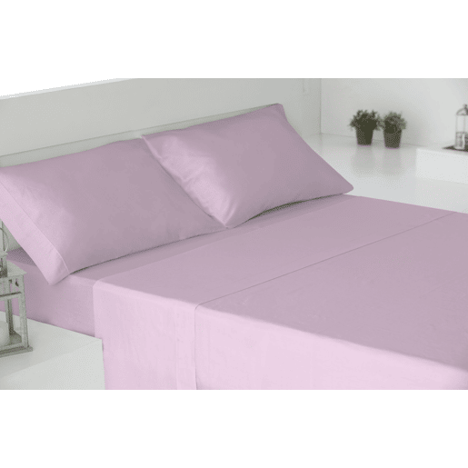 Conjunto de Lençóis de Três Peças 100% Algodão Rosa 120cm Donegal Collections