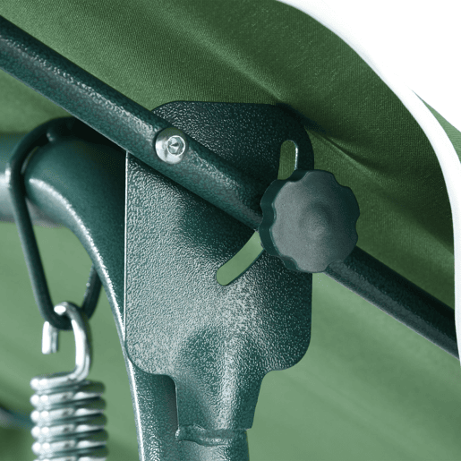 Outsunny Baloiço de Jardim para 2-3 Pessoas, Baloiço de Exterior com Toldo Ajustável, Impermeável e Estrutura de Aço, para Jardim, Varanda, 170x110x153 cm, Verde