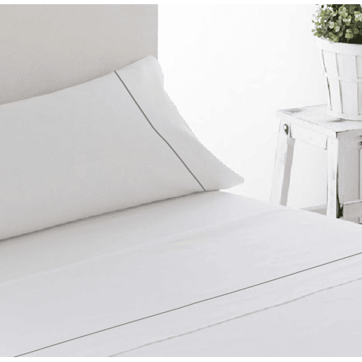 Conjunto de lençóis lisos de quatro peças Blanco 160cm cama Donegal Collections
