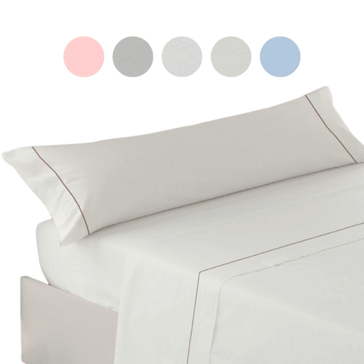 Conjunto de lençóis lisos de quatro peças Rosa 150cm cama Donegal Collections