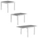 Conjunto de jardín extensible LAMPEDUSA de 8 plazas en textileno Conjunto de jardín extensible LAMPEDUSA de 8 plazas en textileno Blanco/ Gris