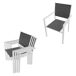 Conjunto de jardín extensible LAMPEDUSA de 8 plazas en textileno Conjunto de jardín extensible LAMPEDUSA de 8 plazas en textileno Blanco/ Gris