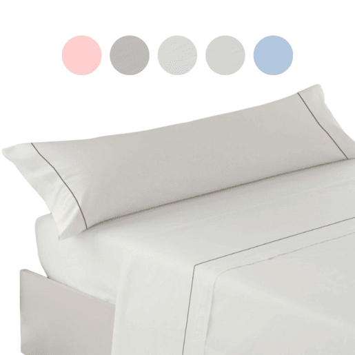 Conjunto de lençóis lisos de quatro peças Cinza 150cm cama Donegal Collections