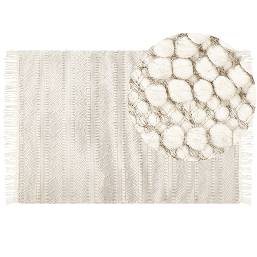 Tapete PERTEK Creme 160 x 230 cm Lã