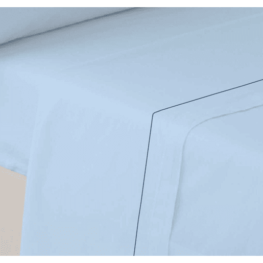 Conjunto de lençóis lisos de três peças Azul 120cm cama Donegal Collections