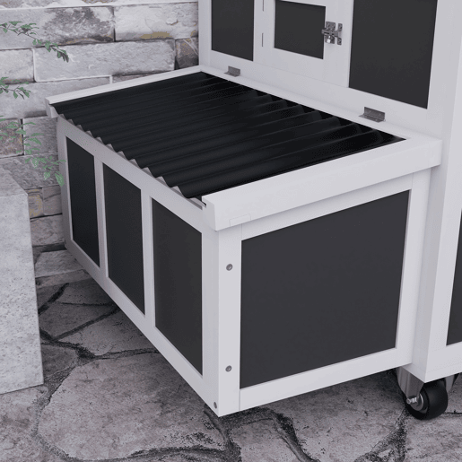 PawHut Galinheiro de Madeira 147x93,5x89,5 cm para Exterior com Janela, Porta, Ninho, Tabuleiro Removível e Poleiros - Jaula para 2 a 4 Galinhas Cinzento Escuro PawHut Galinheiro de Madeira 147x93,5x89,5 cm para Exterior com Janela, Porta, Ninho, Tabuleiro Removível e Poleiros - Jaula para 2 a 4 Galinhas Cinzento Escuro