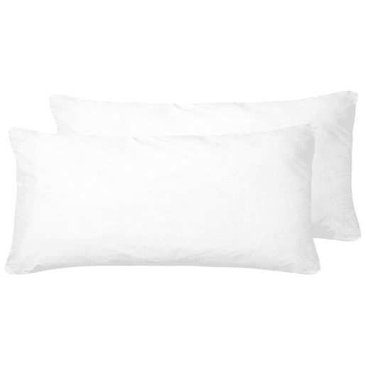 Conjunto de 2 almofadas ERRIGAL Alta Microfibra 40 x 80 cm Branco Conjunto de 2 almofadas ERRIGAL Alta Microfibra 40 x 80 cm Branco