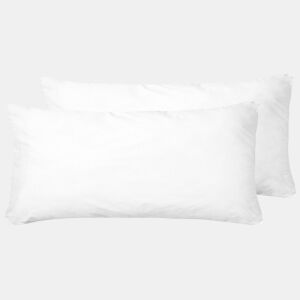 Conjunto de 2 almofadas ERRIGAL Alta Microfibra 40 x 80 cm Branco