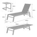 Conjunto de tumbona y mesa auxiliar BARBADOS de textileno y aluminio Conjunto de tumbona y mesa auxiliar BARBADOS de textileno y aluminio Azul