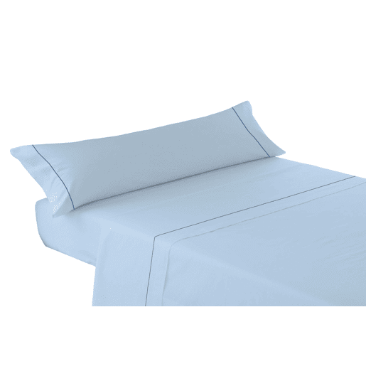 Conjunto de lençóis lisos de quatro peças Azul 150cm cama Donegal Collections