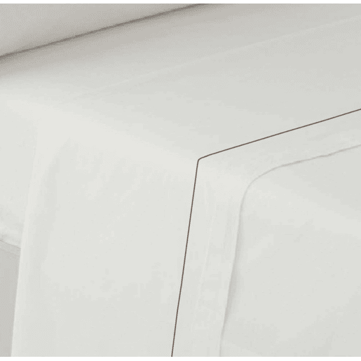 Conjunto de lençóis lisos de quatro peças Bege 150cm cama Donegal Collections