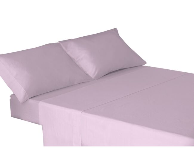 Juego sábanas tres piezas 100% algodón rosa cama 150cm donegal collections