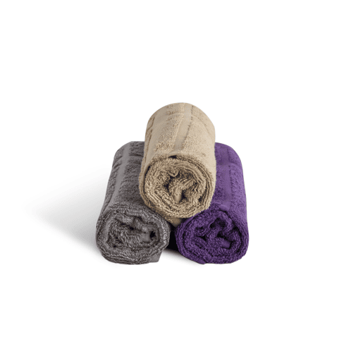 Pack de 3 panos de cozinha 100% algodão turco 50x50cm (bege-cinza-lilás) Donegal Collections