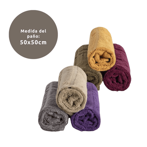 Pack de 3 panos de cozinha 100% algodão turco 50x50cm (bege-cinza-lilás) Donegal Collections