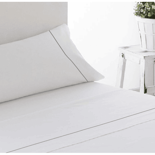 Conjunto de lençóis lisos de quatro peças Blanco 150cm cama Donegal Collections