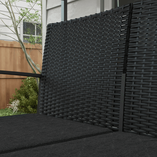 Outsunny Conjunto de Móveis de Jardim de Vime Sintético Conjunto de Móveis de Exterior de 5 Peças com 2 Poltronas Individuais 1 Sofá Duplo e 2 Mesas de Centro para Pátio Varanda Preto