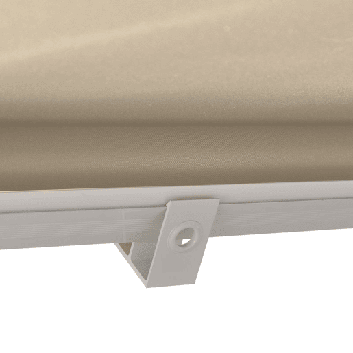 Outsunny Toldo Manual de Alumínio Retrátil Toldo de Fachada para Exterior com Ângulo Ajustável Impermeável e Tecido de Poliéster 180x70 cm Bege