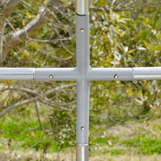 PawHut Galinheiro para Exterior Grande 2,8x7,60x1,97 m Galinheiro para 16-24 Galinhas de Aço Galvanizado com Teto de Tecido Oxford para Coelhos Aves Prata