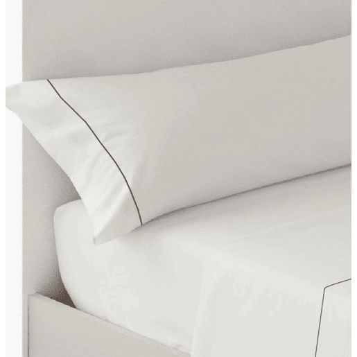 Conjunto de lençóis lisos de três peças Bege 135cm cama Donegal Collections