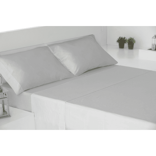 Conjunto de Lençóis de Quatro Peças Cama 100% Algodão Cinza 180cm Donegal Collections