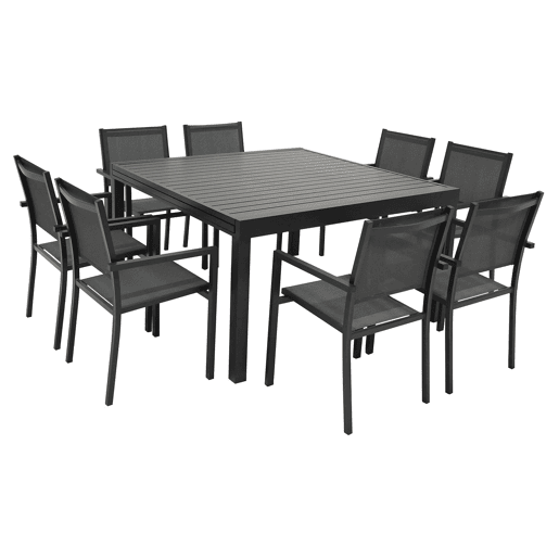 VENEZIA Conjunto de móveis extensíveis de jardinagem em cinzento 140200 - antracite de alumínio