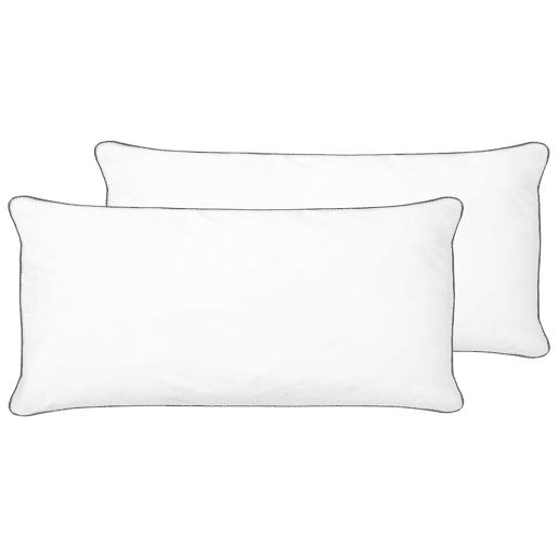 Conjunto de 2 almofadas PELISTER Alta Microfibra 40 x 80 cm Branco