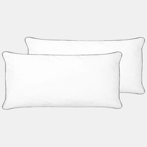 Conjunto de 2 almofadas PELISTER Alta Microfibra 40 x 80 cm Branco