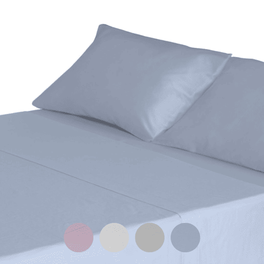 Conjunto de Lençóis de Quatro Peças Cama 100% Algodão Rosa 150cm Donegal Collections