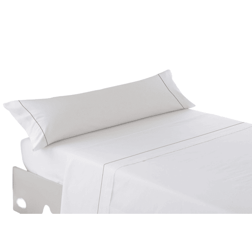 Conjunto de lençóis lisos de três peças Blanco 105cm cama Donegal Collections